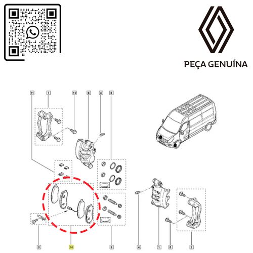 RN 04483R 410604483R PASTILHA DE FREIO DIANT. KWID disco ventilado-d